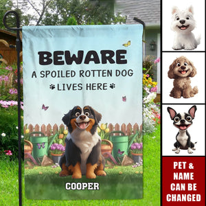 My Little Garden Buddy - Dog Personalized Flag