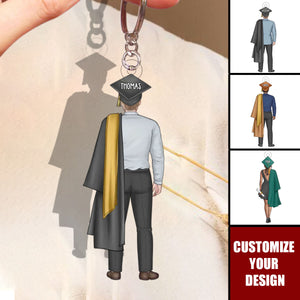 The Future Is Yours, Go Shine - Family Personalized Acrylic Keychain, Graduation Gift