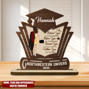 Before You All Your Dreams - Personalized 2-Layered Standing Wooden Plaque