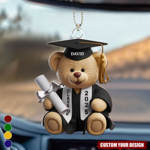 Dream Big, Shine Bright - Family Personalized Acrylic Car Ornament - Graduation Gift