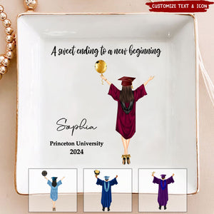 A Sweet Ending To A New Beginning Personalized Jewelry Dish