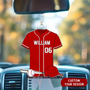 Baseball Shirt Personalized Acrylic Ornament, Gift For Son, Husband