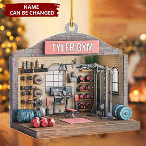 Personalized Gym Fitness Studio Ornament - Christmas Gift For Gym Lover