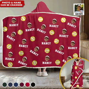 Personalized Wearable Photo Blanket Hoodie - Christmas Gift For Sport Lovers, Sport Players