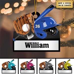 Personalized Christmas Ornament For Baseball Lover