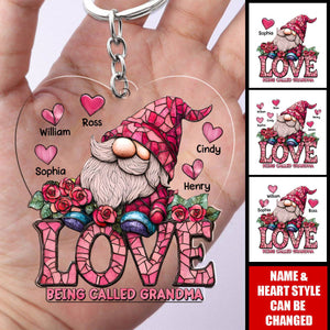 Love Being Called Grandma Personalized Acrylic Keychain - Gift Idea For Nana