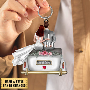 Young Couple - Personalized Keychain