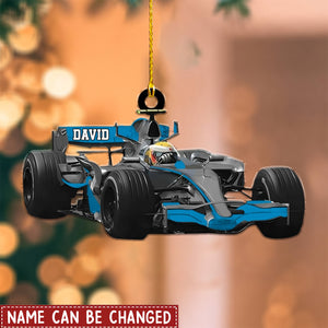 Personalized Race Car Ornament, Racing Lover Gift, Custom Race Car Christmas Ornament, Racer Gift, Race Car Lover Gift