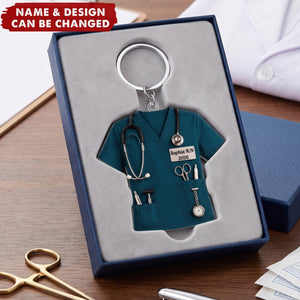 Nurse Scrubs – Personalized Acrylic Custom Shape Ornament