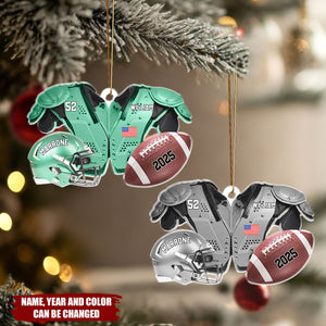 American Football - Personalized Christmas Acrylic Ornament, Gift For Football Lovers