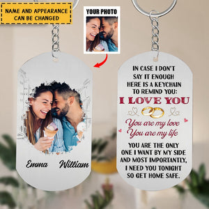 Couple I Need You Tonight Stainless Steel Keychain