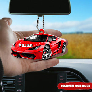 Gift For Car Lover, Personalized Colorful Car Ornament