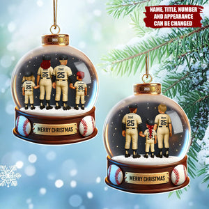 Baseball Family Sport Lover - Personalized Acrylic Flat Ornament