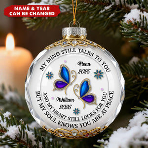 My Mind My Heart My Soul Memorial Ball - Personalized 1-Layer Acrylic Ornament