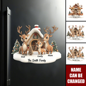 Reindeer Family - Personalized Christmas Decal, Gift For Family Members