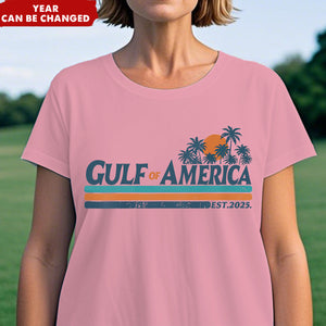 American Flag Gulf Mexico Gulf Of USA America Est 2025 Personalized T-Shirt