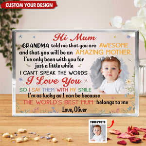 Custom Photo The World's Best Mommy - Family Personalized Acrylic Plaque