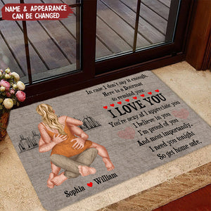 I Need You Tonight So Get Home Safe - Personalized Doormat