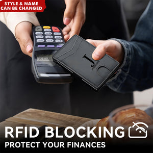 Personalized RFID Blocking Pop-Up Card Holder Bifold Wallet