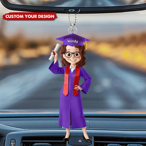 A Journey Completed, A New One Begins - Family Personalized Acrylic Ornament - Graduation Gift