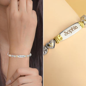 Engraved Name Custom Bracelet - Personalized Gift for Couples, Mom, Daughter, Granddaughter, and Her