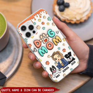 The Road To My Heart Is Filled With Paw Prints - Dog & Cat Personalized 3D Inflated Effect Printed Clear Phone Case - Gift For Pet Owners, Pet Lovers