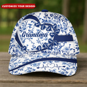 Grandma Mom Toile De Jouy - Personalized Classic Cap
