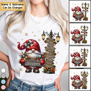 Personalized Grandma And Kids Christmas Dwarf T-shirt - Gift For Nana, Mom