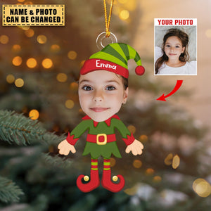Kids Christmas Photo - Personalized Custom Photo Ornament - Christmas Gift For Baby, Kids, Family Members