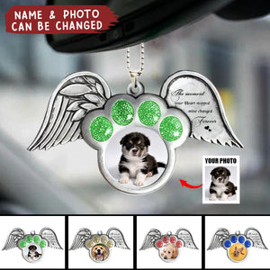 Custom Personalized Memorial Dog Wings Aluminum Ornament - Memorial Gift Idea For Dog Lovers - Upload Pet Photo