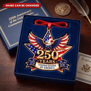 America 250th Eagle Ornament 2026, Bald Eagle Acrylic Holiday Decor Gift