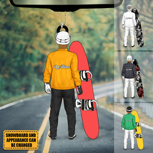 Personalized Gifts Snowboarding Ornament For Man, Snowboarding Lover