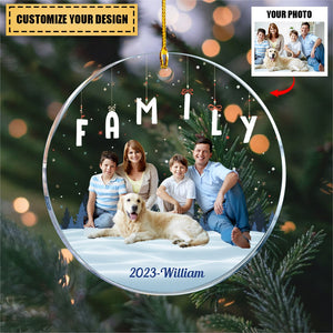 Family Sisters Brothers Siblings - Personalized Acrylic Photo Ornament