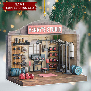 Personalized Gym Fitness Studio Ornament - Christmas Gift For Gym Lover