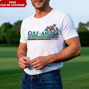 American Flag Gulf Mexico Gulf Of USA America Est 2025 Personalized T-Shirt