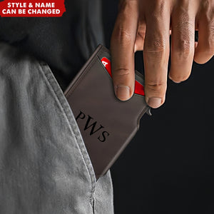 Personalized Slim Pop-Up Card Holder Wallet - RFID Blocking Wallet for Men