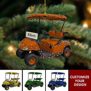 Golf Cart - Personalized Acrylic Christmas Ornament, Gift For Golf Lover
