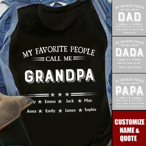 Custom My Favorite People Call Me Papa Father's Day