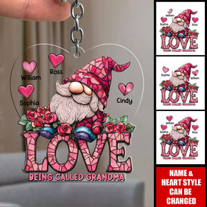 Love Being Called Grandma Personalized Acrylic Keychain - Gift Idea For Nana