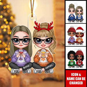 Personalized Gift For Granddaughter Daughter From Grandma Mom Acrylic Christmas Ornament