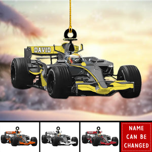 Personalized Race Car Ornament, Racing Lover Gift, Custom Race Car Christmas Ornament, Racer Gift, Race Car Lover Gift