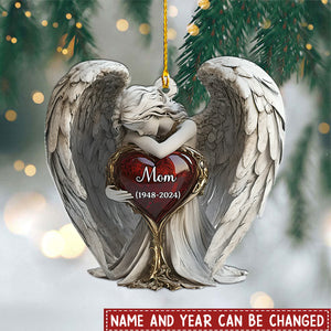 On Angels Wings - Personalized Memorial Ornament