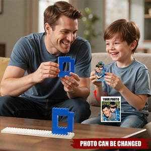 Personalized Dad Photo Brick Puzzle, Father’s Day Gift For Dad