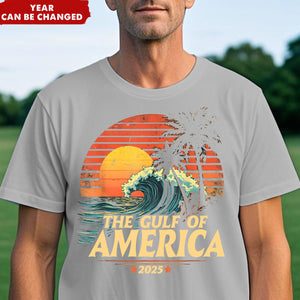 Gulf Of America Est. 2025 Gulf of Mexico American Flag Personalized T-Shirt