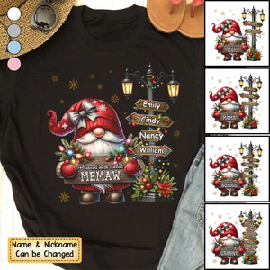 Personalized Grandma And Kids Christmas Dwarf T-shirt - Gift For Nana, Mom