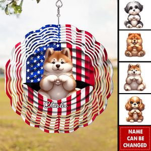 Paws And Freedom - Personalized Dog Wind Spinner