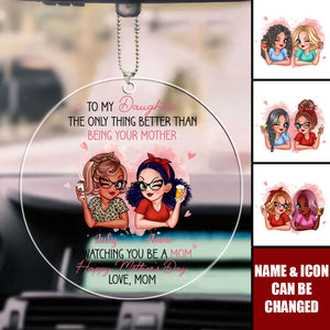 Happy Mother's Day Car Ornament - Personalized Mother's Day Gift From Daughter To Mom