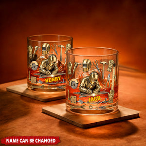 Strong Welder - Personalized Welder Whiskey Glass