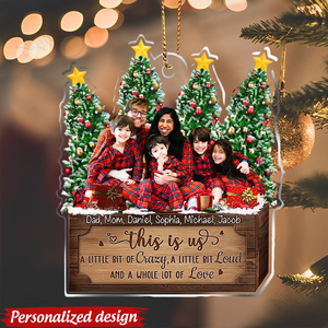 Christmas Tree Upload Family Photo, This Is Us- a Whole Lot Of Love Personalized Ornament