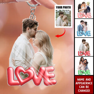 In Your Eyes, I See My Future - Personalized Couple Keychain - Gift For Husband Wife, Anniversary